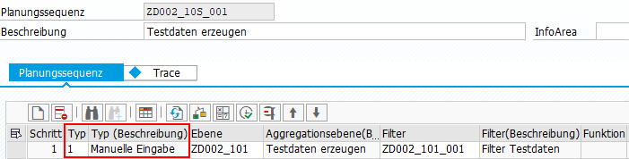 Planungssequenz zur manuellen Eingabe anlegen