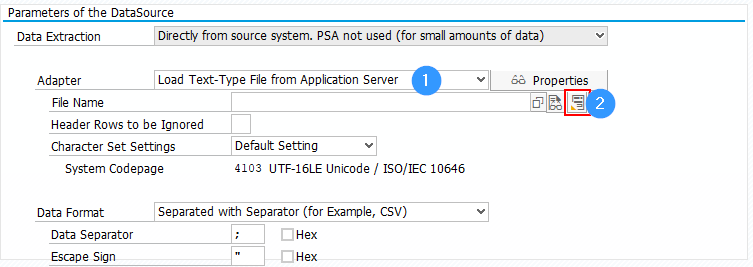 DataSource Parameter