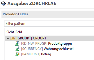 Nur Produktgruppe in Aggregationsebene