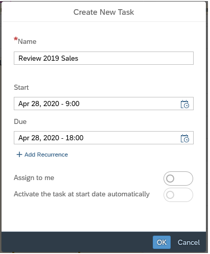 Create new general task