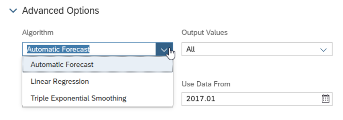 Advanced options