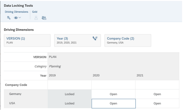 Configure data locking