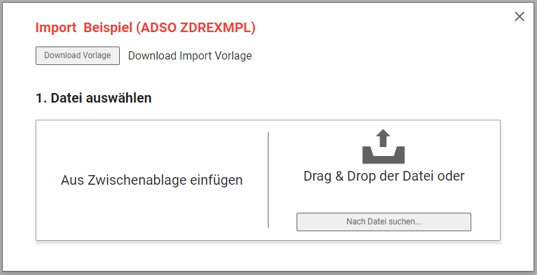 Einfache Upload Oberfläche