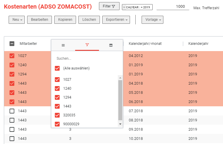 Daten editieren mit NextTables