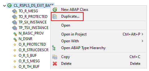 Duplicate the sample class