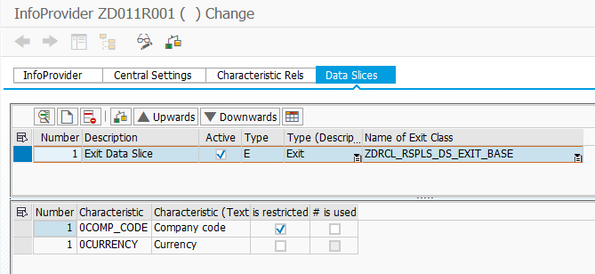 Create data slice