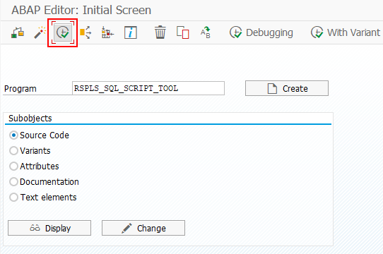 RSPLS_SQL_SCRIPT_TOOL program