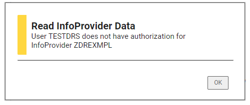 Error message no authorizations