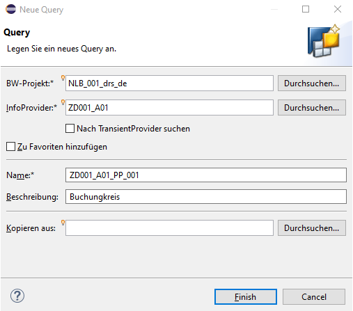 Neue Query anlegen
