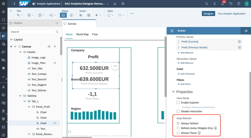 Application-Data Refresh_SAC Features