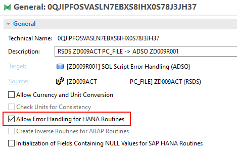 Allow error handling for HANA routines