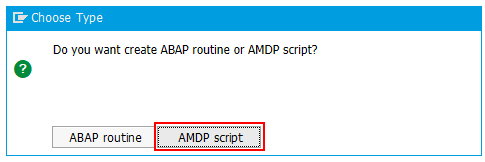 Create an AMDP Script