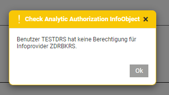 Fehlermeldung Berechtigungen