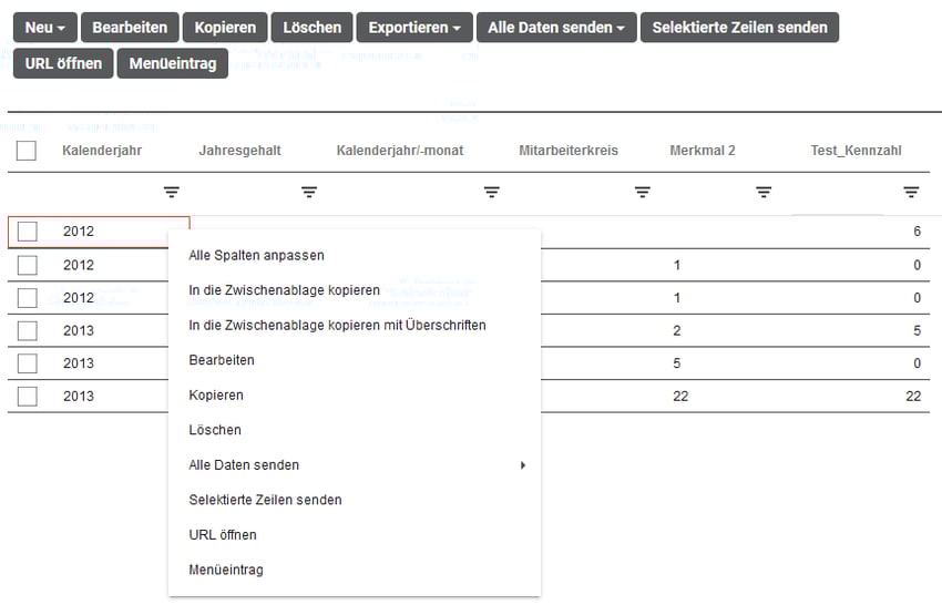 Schaltflächen mit benutzerdefinierter Funktionalität können eingefügt werden