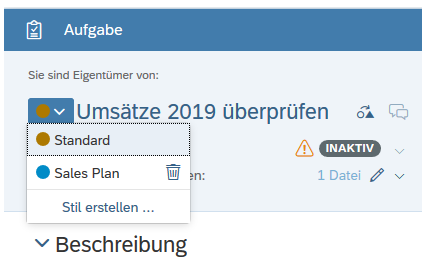 Stil zuordnen