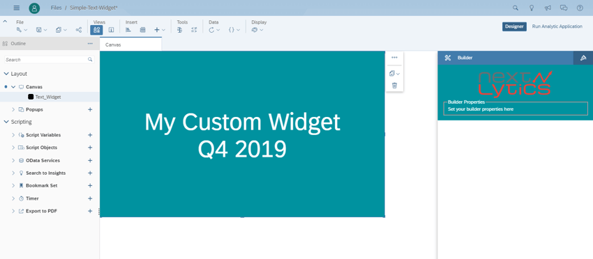 Custom Widget SAC Analytics-Designer