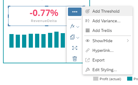 SAP Analytics Cloud Analytics Designer Threshold