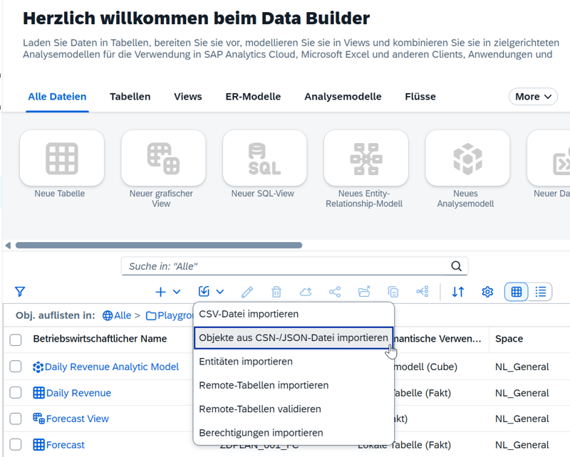 SAP-Data-Builder-json-importieren