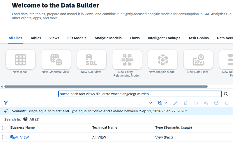 SAP Datasphere KI gestützte Suche auch auf Deutsch
