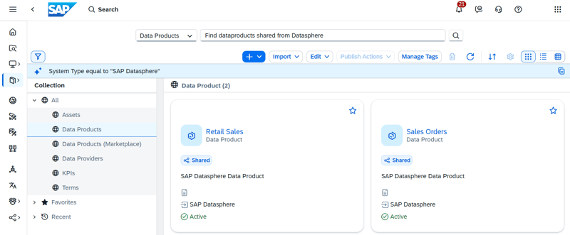 SAP Datasphere KI-Funktion steht im Repository Explorer, Data Builder, Katalog und im Data Marketplace zur Verfügung