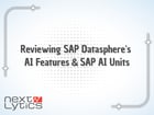 Reviewing SAP Datasphere's AI Features & SAP AI Units