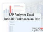 SAP Analytics Cloud Basis KI-Funktionen im Test