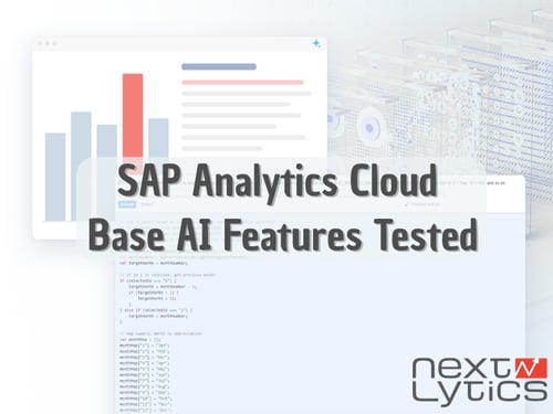 SAP Analytics Cloud Base AI Features Tested