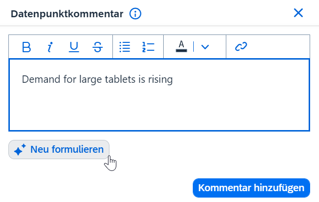 SAC KI Kommentar umformulieren