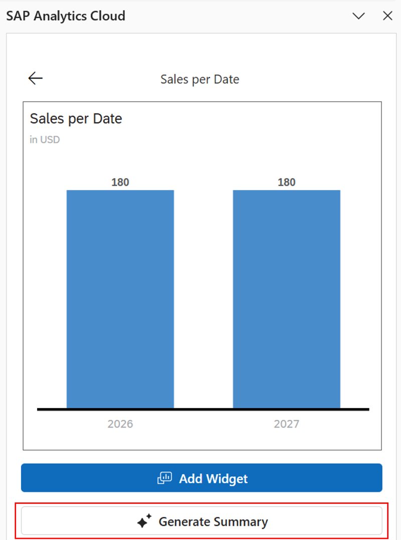 SAC AI generated chart summary