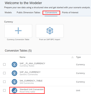 SAP Analytics Cloud Unit Conversion