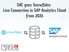 SAC goes Snowflake: Live Connection in SAP Analytics Cloud from 2026