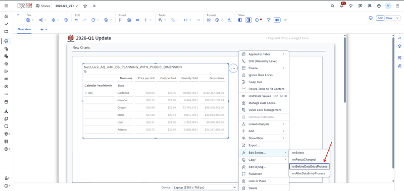 SAC_onBeforeDataEntryProcess()