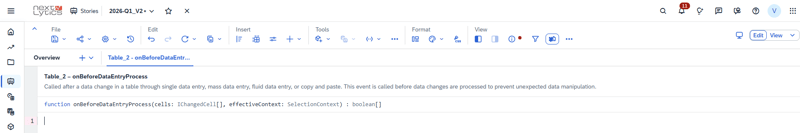 SAC_onBeforeDataEntryProcess()