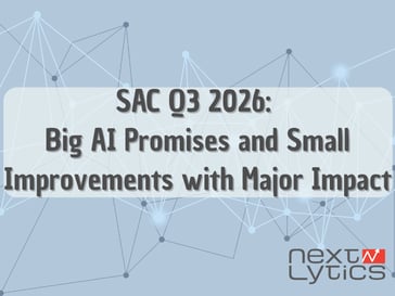 SAC Q3 2026: Big AI Promises and Small Improvements with Major Impact