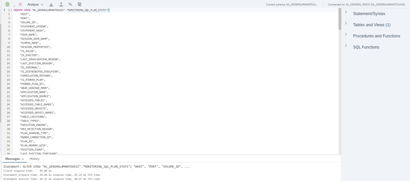 Wrapper view in SAP HANA