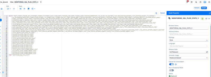 SYS wrapper view in SAP Datasphere
