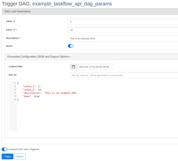 Trigger Api Air Flow Apache Airflow parameters: Empower your data pipelines