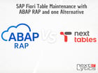 SAP Fiori table maintenance with ABAP RAP and one alternative
