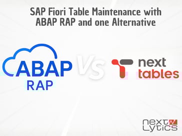 SAP Fiori table maintenance with ABAP RAP and one alternative