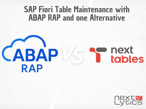 SAP Fiori table maintenance with ABAP RAP and one alternative
