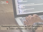 Kommagetrennte Listen in Zeilen in SAP Datasphere aufteilen mit SQLScript