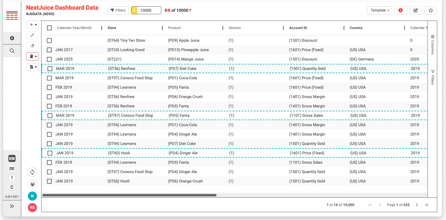 NextTables version 11 with master-item tables and more features