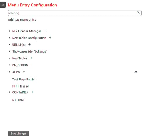 How to configure tables in NexTables 5