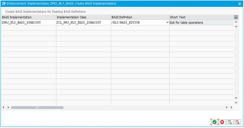 How to implement a BAdI for NexTables 5