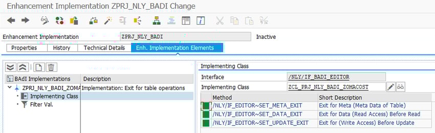How to implement a BAdI for NexTables 6