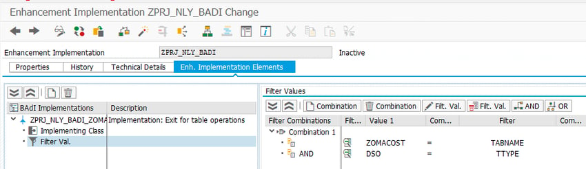 How to implement a BAdI for NexTables 8