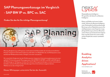 SAP Planungstools im Vergleich