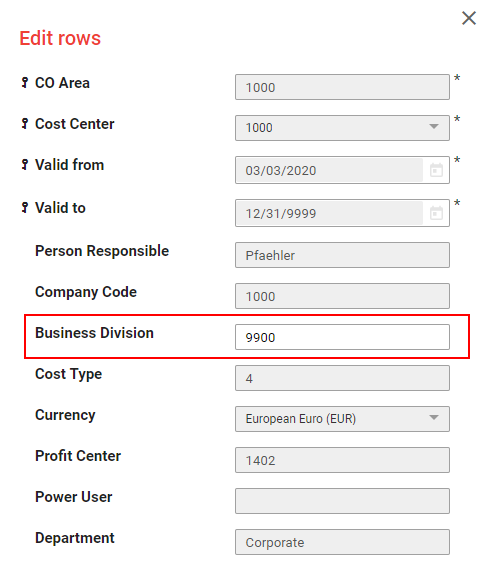 Edit rows_SAP BW-Workspaces