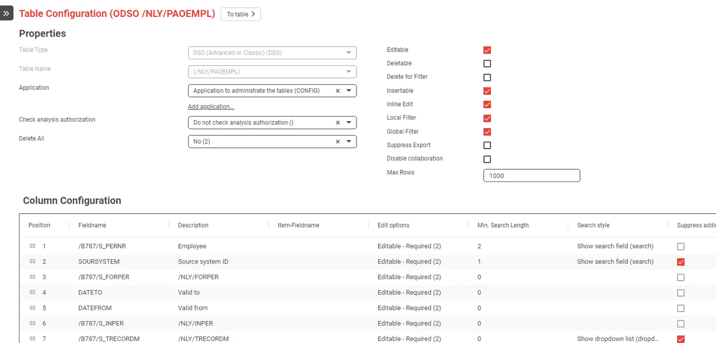 NextTables SAP BW Set-Up Assistent