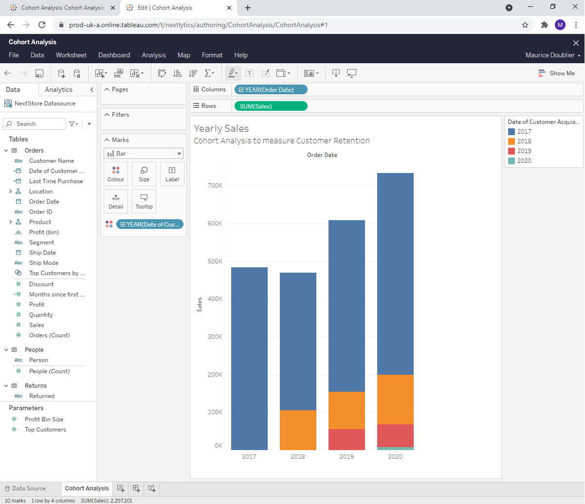 Bearbeiten Sie Tableau Dashboards direkt im Browser